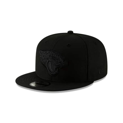 Black Jacksonville Jaguars Hat - New Era NFL Black On Black 9FIFTY Snapback Caps USA7895104